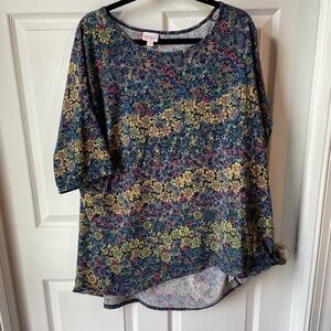 LuLaRoe Blue and Yellow Irma